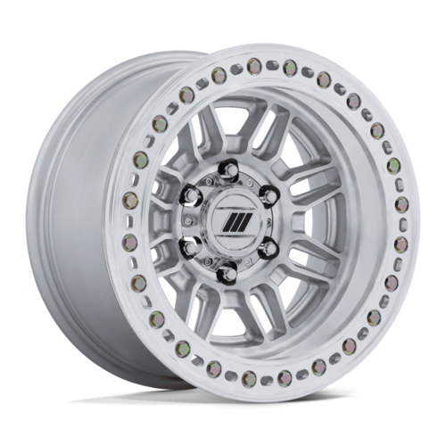 Pro Comp Alloys PA208 Equalizer BL 17x9 Gloss Silver with Machined Face - 5x127 Bolt Pattern, -12 Offset, 71.50 Center Bore