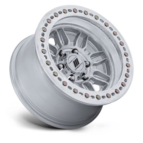 Pro Comp Alloys PA208 Equalizer BL 17x9 Gloss Silver with Machined Face - 5x127 Bolt Pattern, -12 Offset, 71.50 Center Bore