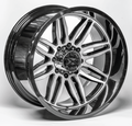 24X14 XTREME FORCE XF-5 WHEELS 8X6.5(165.1) -76 OFFSET - BLACK & BRUSHED
