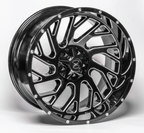 20X10 XTREME FORCE XF-8 CONCAVE WHEELS 5X5(127) & 5X5.5(139.7) - GLOSS BLACK & MILLED - TRUE DIRECTIONAL