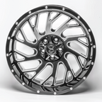 20X10 XTREME FORCE XF-8 CONCAVE WHEELS 5X5(127) & 5X5.5(139.7) - GLOSS BLACK & MILLED - TRUE DIRECTIONAL