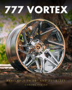 GEAR OFF-ROAD WHEELS 777C VORTEX 6X5.5(139.7) & 6X135 - CHROME