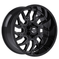 20X9 TIS 544BM 2.0 OFF-ROAD WHEELS WITH 8X180 AND +01 OFFSET - GLOSS BLACK & MILLED