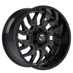 TIS 544BM 2.0 20x9 Cast Aluminum All-Terrain Wheel with 8x180 Bolt Pattern and +17 Offset