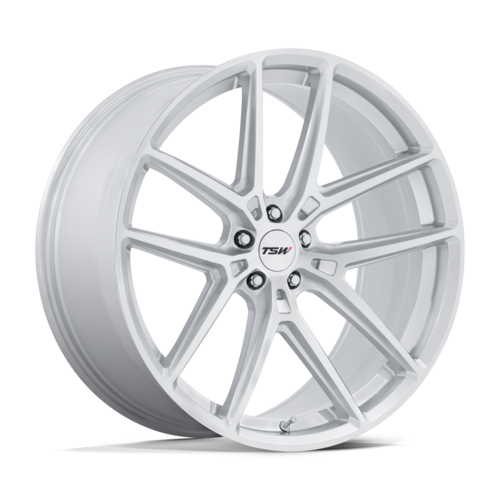 TSW Imola 22x9 Gloss Silver with Machined Face Wheel - 5x112 Bolt Pattern +20 Offset