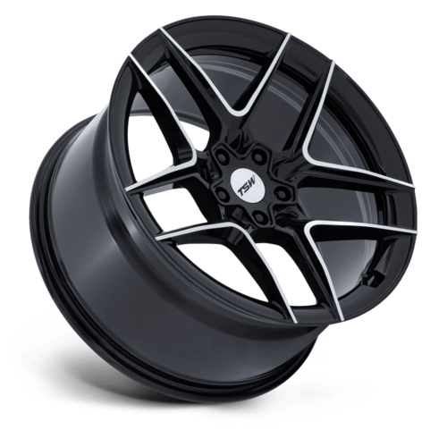 TSW Slipstream 20x9 Inch Black Machined Alloy Wheel with 5x112 Bolt Pattern and +27 Offset