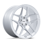 TSW Slipstream 19x10.5 Inch Wheel with 5x114.3 Bolt Pattern and 25mm Offset in Gloss Silver with Machined Face