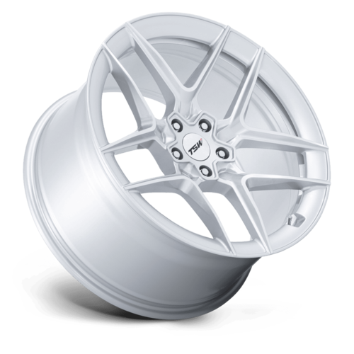 TSW Slipstream 19x8.5 Inch Alloy Wheel with Machined Face and Silver Finish - Part Number TW008 SLIPSTREAM