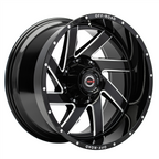 22X12 GEN-X OFF ROAD STYLE 094 - 8x165.1 BOLT PATTERN - GLOSS BLACK MILLED