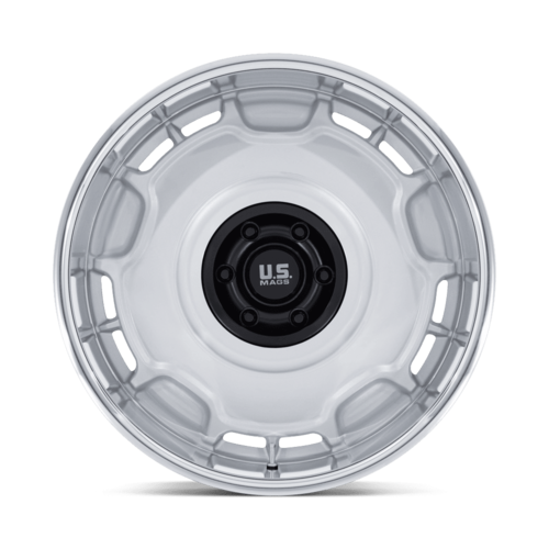 US Mag 1PC Arlington 20x8.5 Wheel with Silver Matte Black Finish and Diamond Cut Lip - 6x139.7 Bolt Pattern