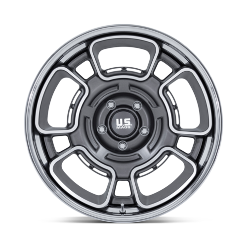 US Mag 1PC Flagstaff 22x9 Inch Wheel with 5x127 Bolt Pattern and Chrome Lip Finish