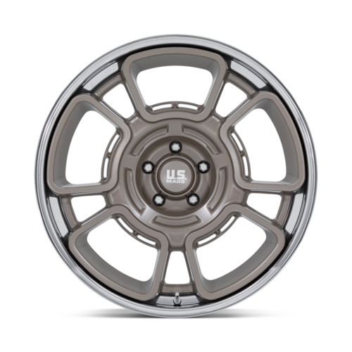 US Mag 1PC UC147 Flagstaff 22x10.5 Inch Pewter with Chrome Lip Wheel