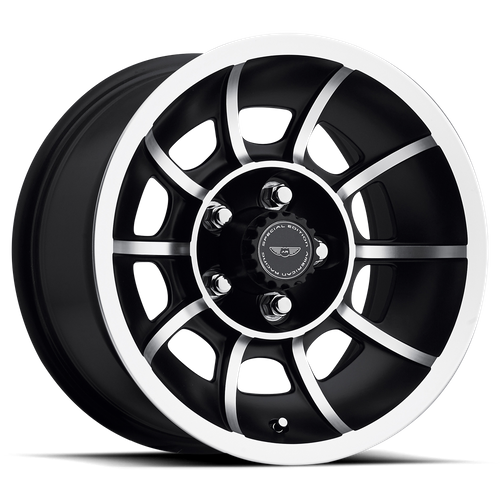 American Racing Vintage VN47 Vector 15x7 Satin Black Machined Wheel with 5x114.3 Bolt Pattern and 86mm Center Bore