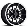 American Racing Vintage VN47 Vector 15x8.5 Satin Black Machined Wheel with 5x114.3 Bolt Pattern and 86mm Center Bore