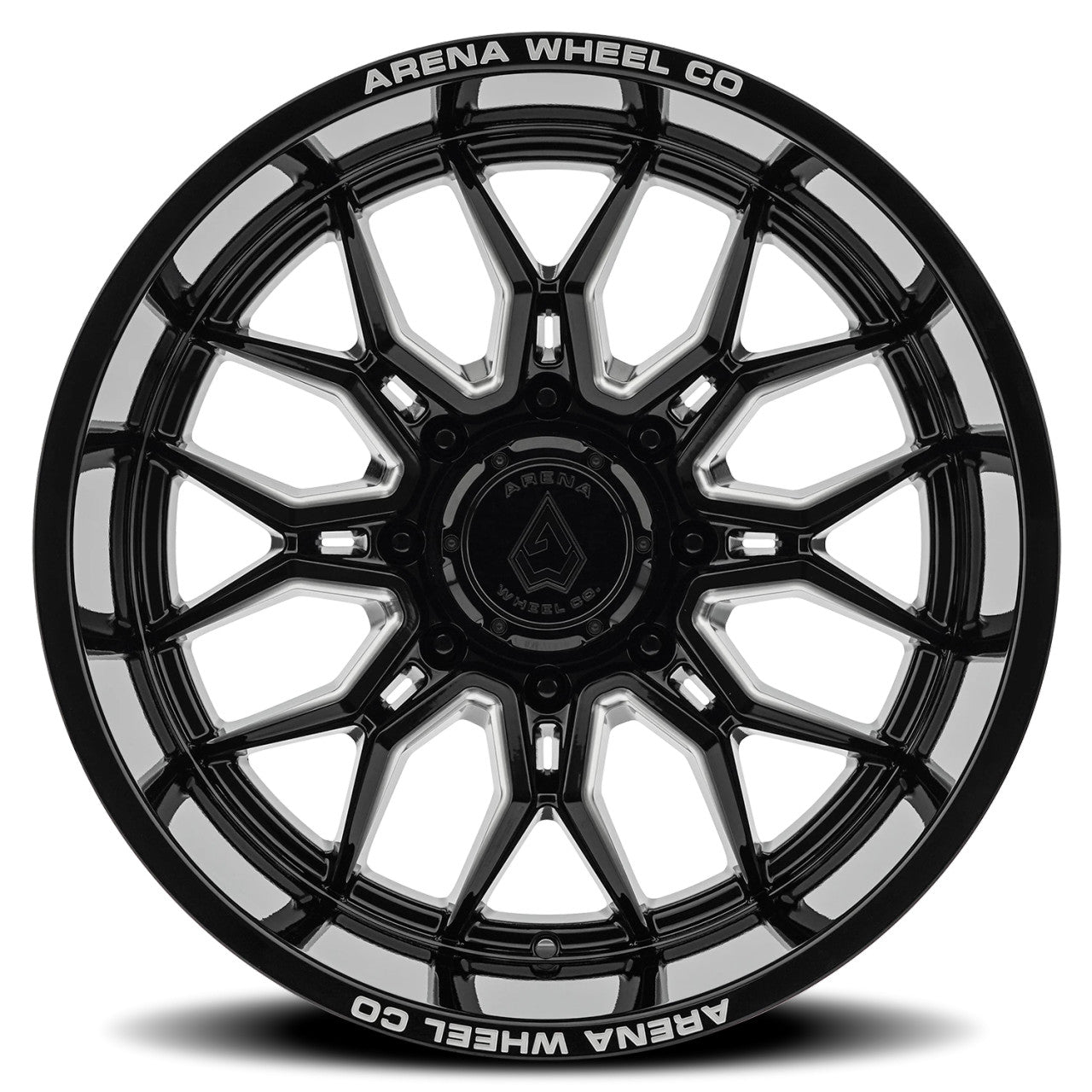 ARENA A117 VIOLATOR WHEELS 8X170 - GLOSSY BLACK AND MILLED