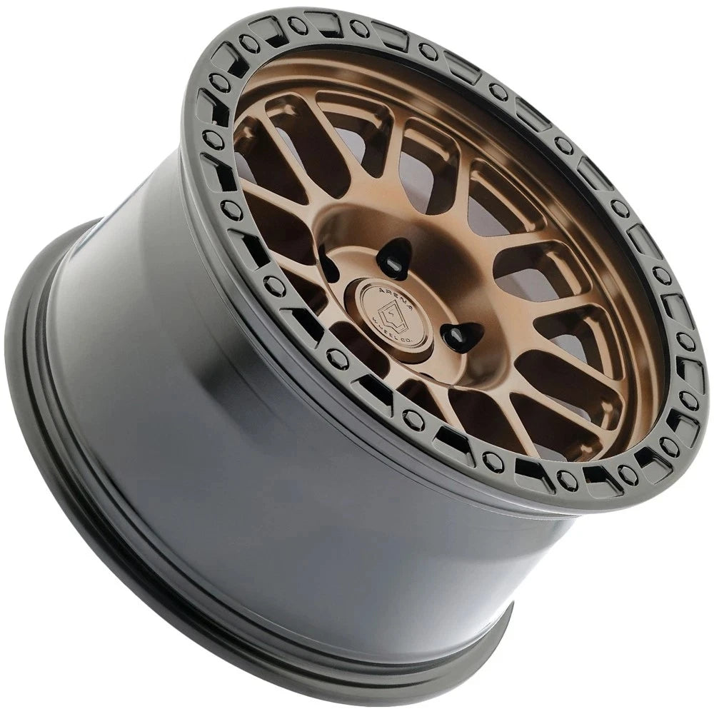 17X9 ARENA OFF-ROAD A119 BOOST WHEEL -  5X127 BOLT PATTERN AND +00mm OFFSET - SMOKED BRONZE CENTER SATIN BLACK LIP