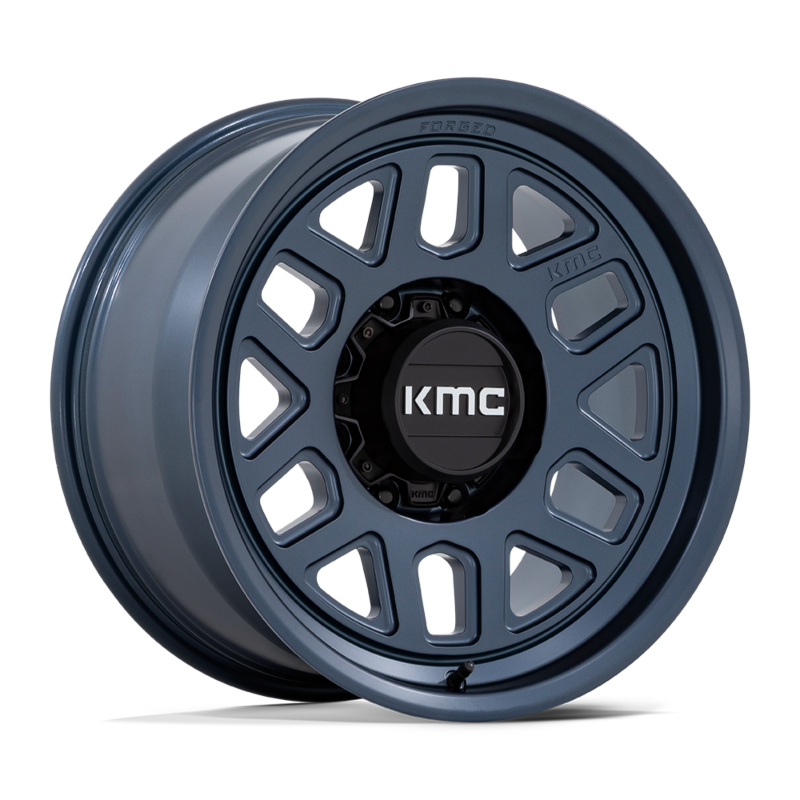 KMC MESA FORGED MB 18x9 Monoblock Wheel with Metallic Blue Finish and 8x170 Bolt Pattern