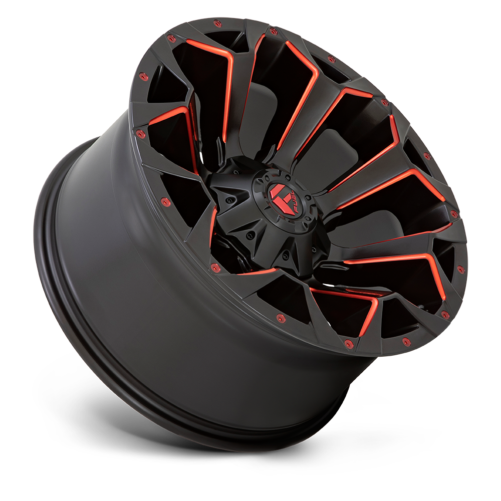 FUEL OFF-ROAD WHEELS ASSAULT D787 6X5.5(139.7) & 6X135 - MATTE BLACK RED MILLED
