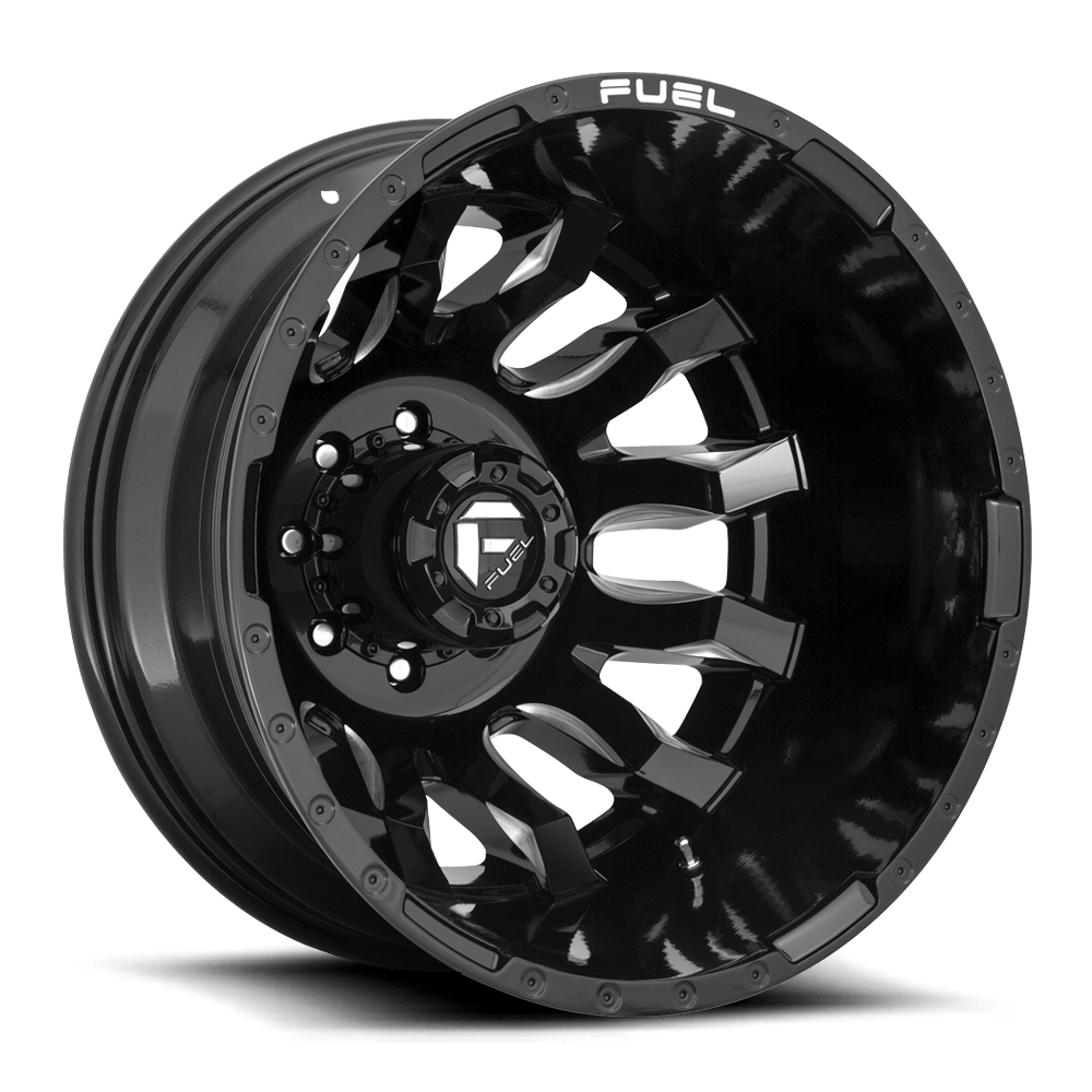 20X8.25 FUEL D673 BLITZ WITH 8X200 BOLT PATTERN - GLOSS BLACK MILLED