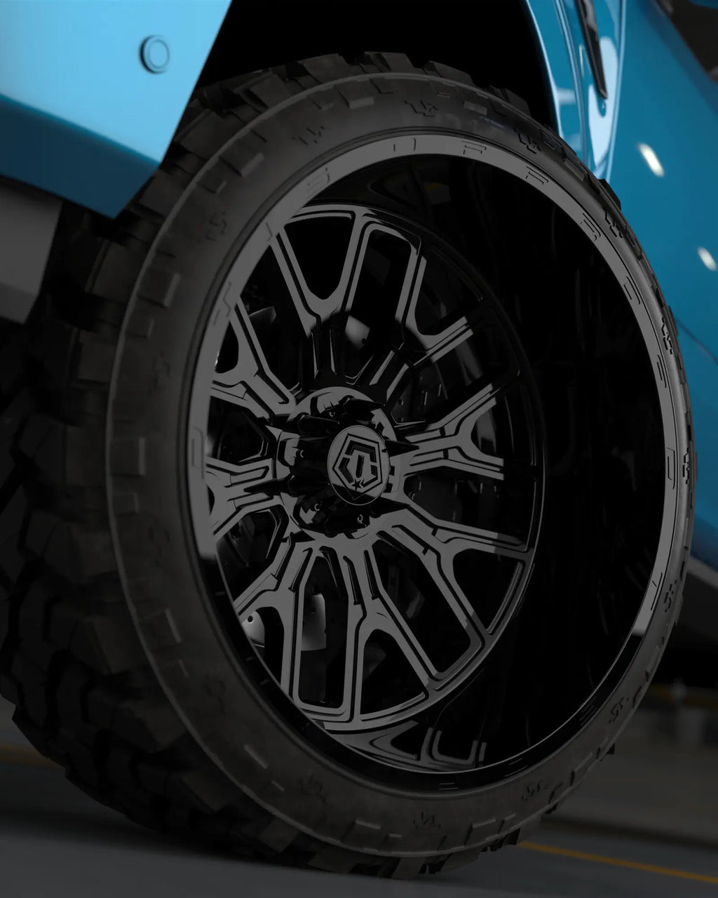18X9 TIS 560B OFF-ROAD WHEELS - 8X6.5 WITH +18 OFFSET - GLOSS BLACK
