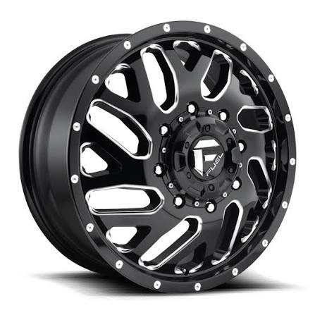 22X8.25 FUEL D581 TRITON WITH 8X200 BOLT PATTERN - GLOSS BLACK MILLED
