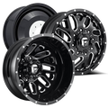 22X8.25 FUEL D581 TRITON WITH 8X200 BOLT PATTERN - GLOSS BLACK MILLED
