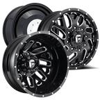 22X8.25 FUEL D581 TRITON WITH 8X200 BOLT PATTERN - GLOSS BLACK MILLED