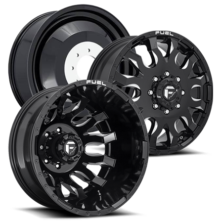 20X8.25 FUEL D673 BLITZ WITH 8X200 BOLT PATTERN - GLOSS BLACK MILLED