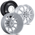 FUEL CIRCUIT D912 DUALLY WHEELS 8X200 - GLOSS SILVER W/ MACHINED FACE