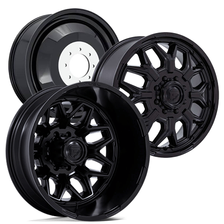 FUEL FLUX D871 DUALLY WHEELS 8X200 - BLACKOUT