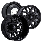 FUEL FLUX D875 DUALLY WHEELS 8X200 - GLOSS BLACK BRUSH FC GRAY DDDT