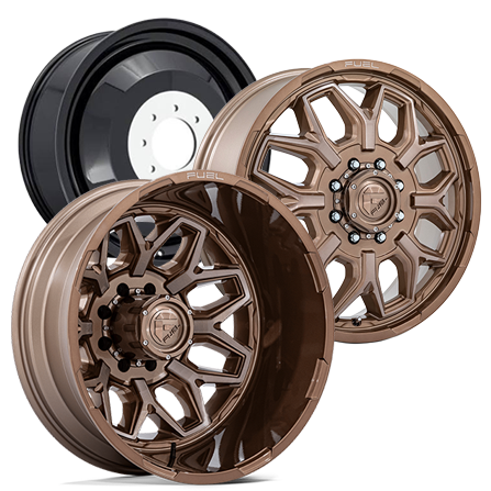 FUEL FLUX D876 DUALLY WHEELS 8X200 - PLATINUM BRONZE