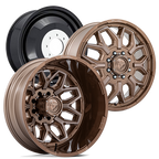 FUEL FLUX D876 DUALLY WHEELS 8X200 - PLATINUM BRONZE