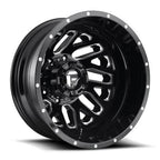 22X8.25 FUEL D581 TRITON WITH 8X200 BOLT PATTERN - GLOSS BLACK MILLED