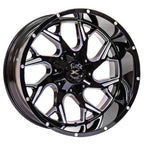 XTREME FORCE RAPTOR WHEELS 6X5.5(139.7) & 6X135 - GLOSS BLACK & MILLED
