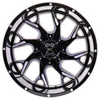 XTREME FORCE RAPTOR WHEELS 6X5.5(139.7) & 6X135 - GLOSS BLACK & MILLED