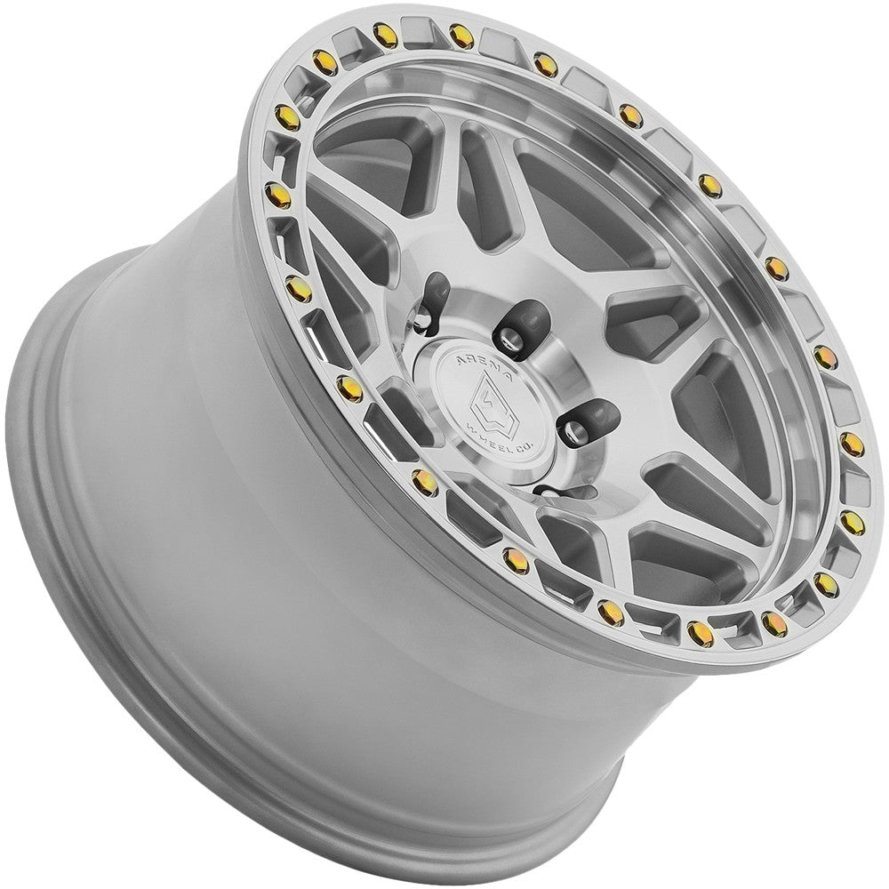 ARENA OFF-ROAD A139 OCTANE - 5X127 BOLT PATTERN - GLOSS SILVER MACHINED
