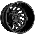 20X8.25 TIS 544B Rear Outer Dually Wheels with -198mm Offset and 8X210 Bolt Pattern - Gloss Black