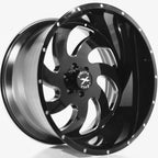 XTREME FORCE XF-1 WHEELS 6X5.5(139.7) - BLACK & MILLED